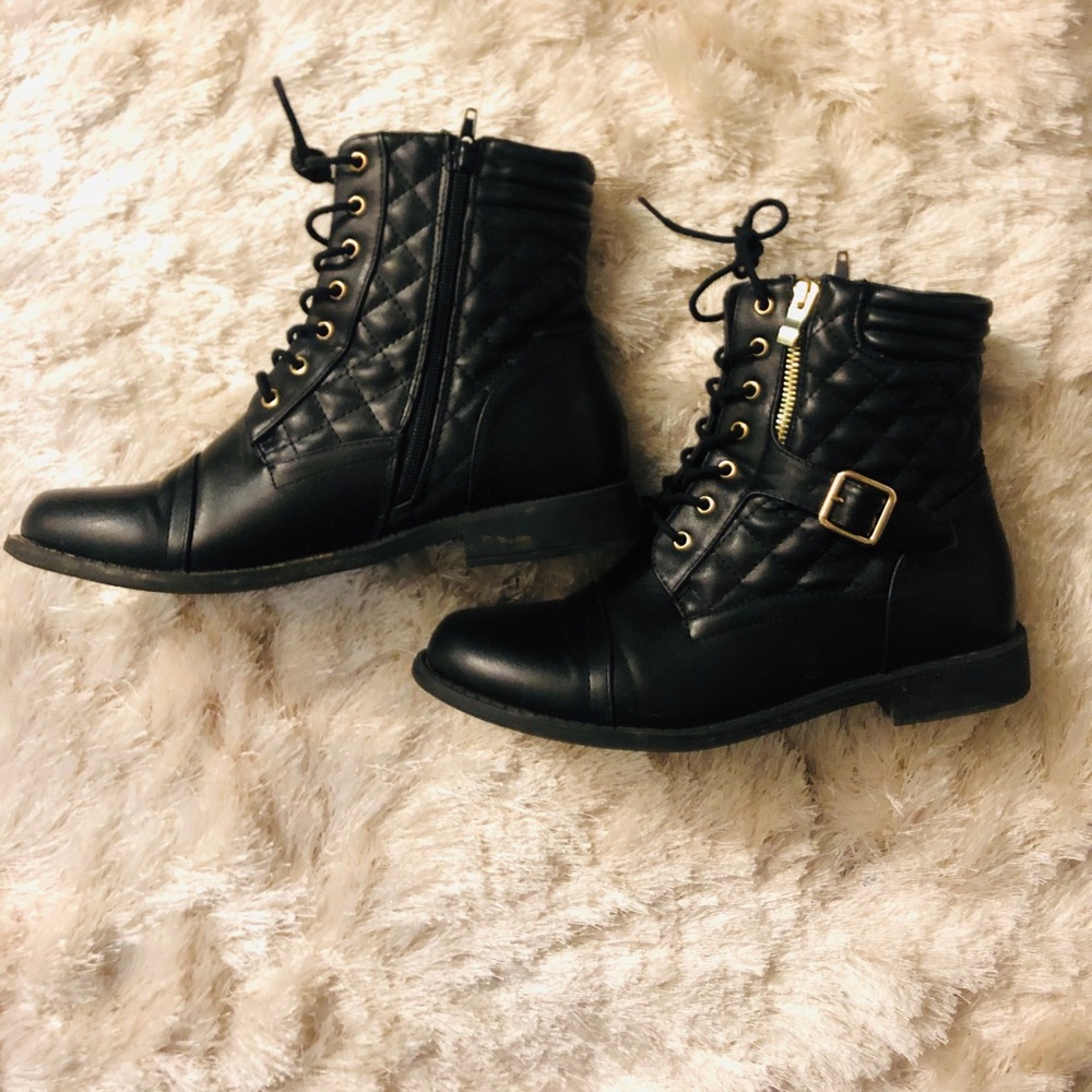 Black Combat Boot